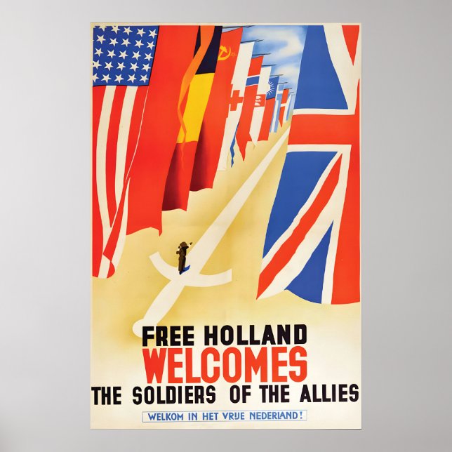 Póster que celebra la liberación de la (Frente)