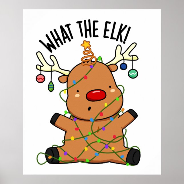 Póster Qué chiste de alce Animal divertido  (Frente)