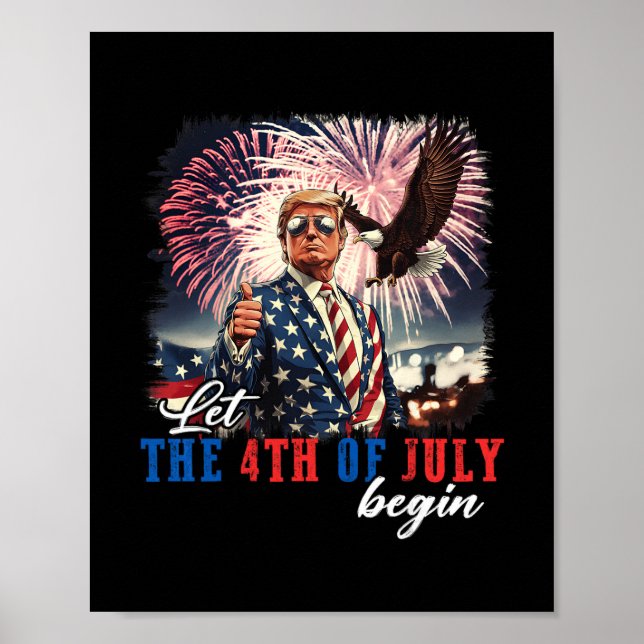 Póster Que comience el 4 de julio Día de la Independencia (Frente)