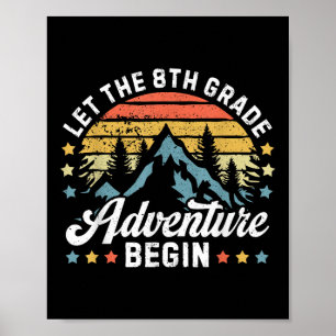 Póster Que comience la aventura de 8º grado De vuelta a l