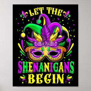 Póster Que Comiencen Las Travesuras Camisetas De Mardi Gr