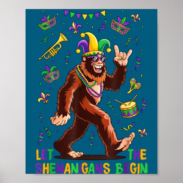 Póster Que comiencen las travesuras del Mardi Gras (Frente)