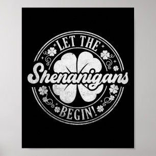 Póster Que Comiencen Las Travesuras Lucky Shamrock St Pat