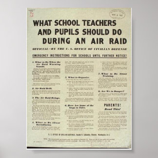 Póster "Qué deben hacer los profesores y los alumnos en u