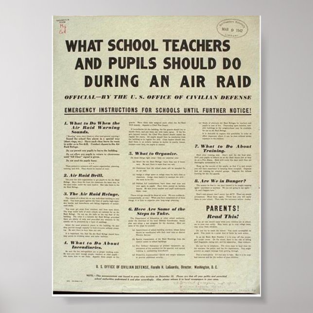Póster "Qué deben hacer los profesores y los alumnos en u (Frente)