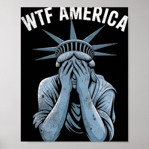 Póster Qué demonios América Estados Unidos Política Y Dem