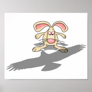 Póster ¿Qué...? Dibujo animado de conejo