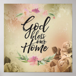 Póster Que Dios bendiga nuestra casa