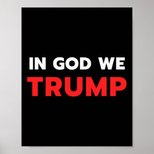 Póster Que Dios nos venza a Trump, presidente pro Donald 