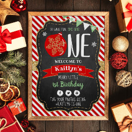 Póster ¡Qué Diversión De Ser Uno! Navidades 1º cumpleaños