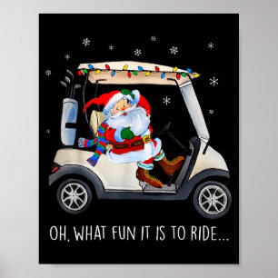 Póster Qué divertido es montar en el carrito de golf cond