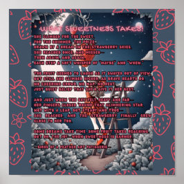 Póster Qué dulzura toma el poema