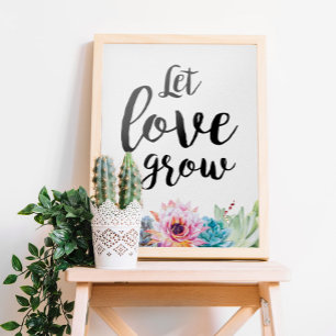 Póster Que el amor crezca el Rótulo