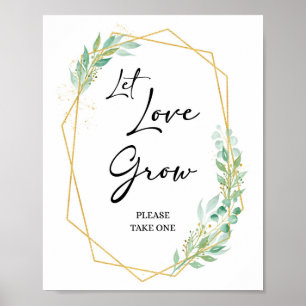 Póster Que El Amor Crezca, Por Favor, Tome Un Rótulo A Fa