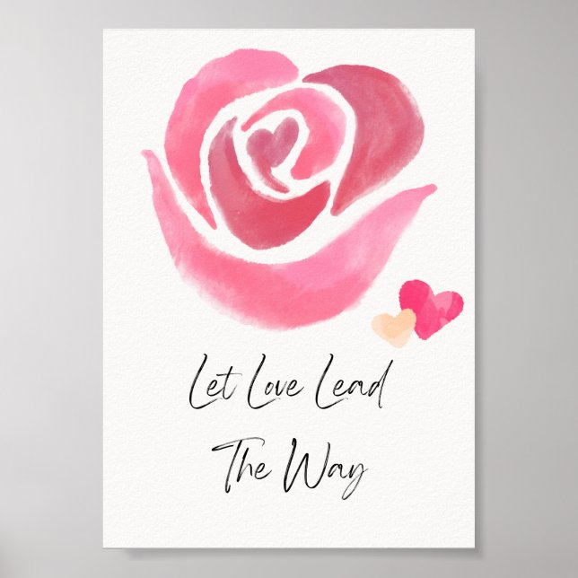 Póster Que el amor lleve el camino - Inspirador (Frente)