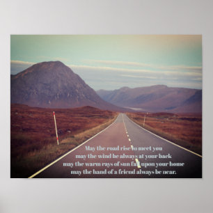 Póster Que el camino se levante para conocerte Glencoe Es