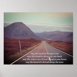 Póster Que el camino se levante para conocerte Glencoe Sc