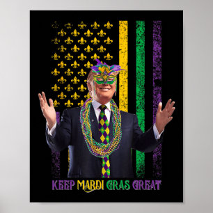 Póster Que el Mardi Gras sea genial, qué gracioso es que