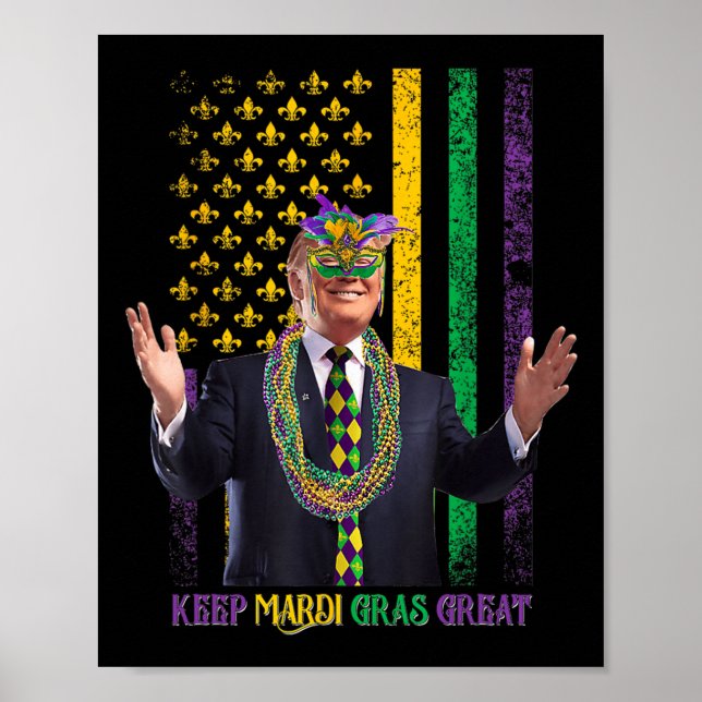 Póster Que el Mardi Gras sea genial, qué gracioso es que  (Frente)