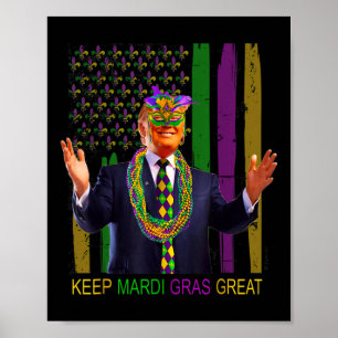 Póster Que el Mardi Gras sea genial, qué gracioso es que