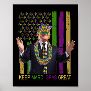 Póster Que el Mardi Gras sea genial, qué gracioso es que 