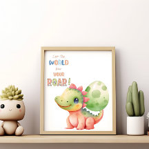 ¡Que El Mundo Escuche Tu Rugido! Cuta acuarela Din