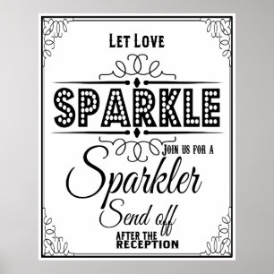 Póster Que el poster Sparkle sea un boda Sparkler