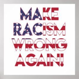 Póster ¡Que el racismo se equivoque otra vez! Poster de p