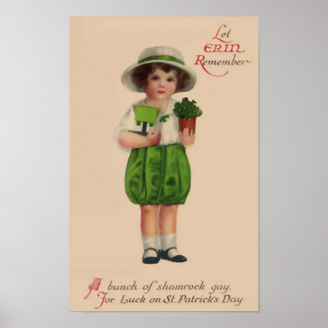 Póster Que Erin recuerde el Día de San Patricio (Frente)