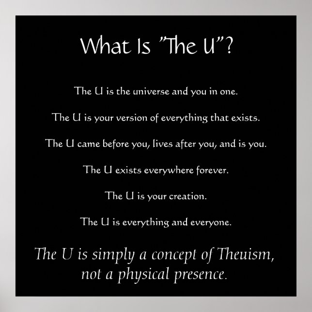Póster ¿Qué Es "La U"? (Frente)