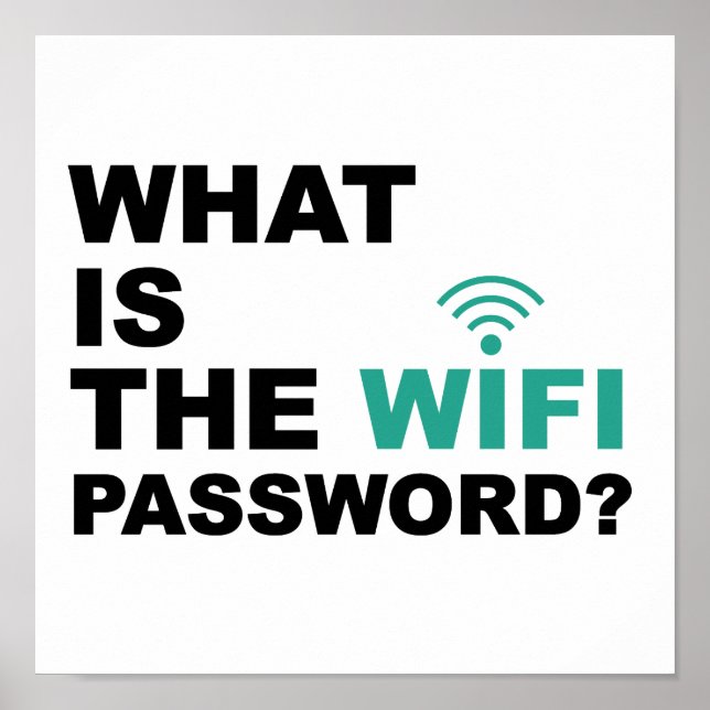Póster ¿Qué es lo gracioso de la contraseña de WIFI? (Frente)