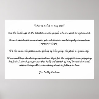 Póster Qué es un club en cualquier funda