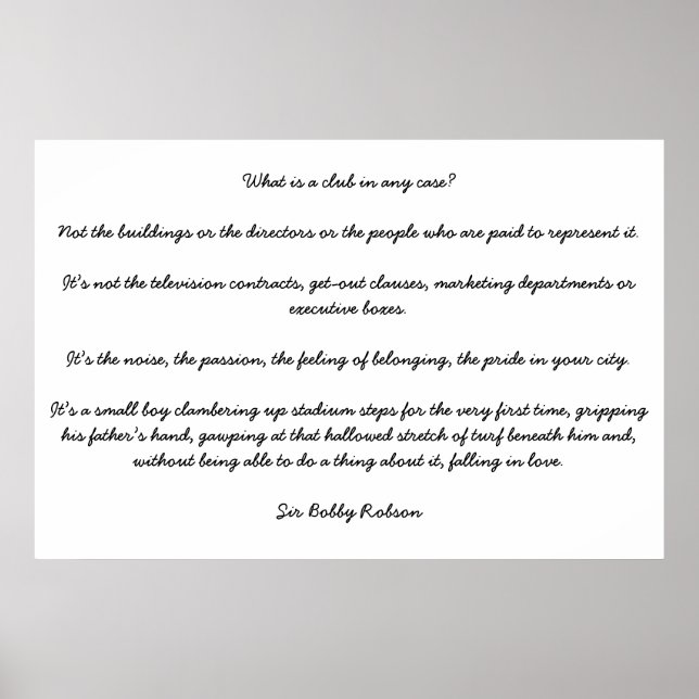Póster Qué es un club en cualquier funda (Frente)
