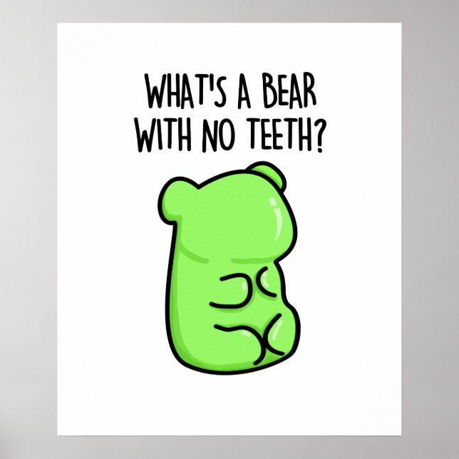 Póster ¿Qué es un oso sin dientes divertidos gatitos de o (Frente)