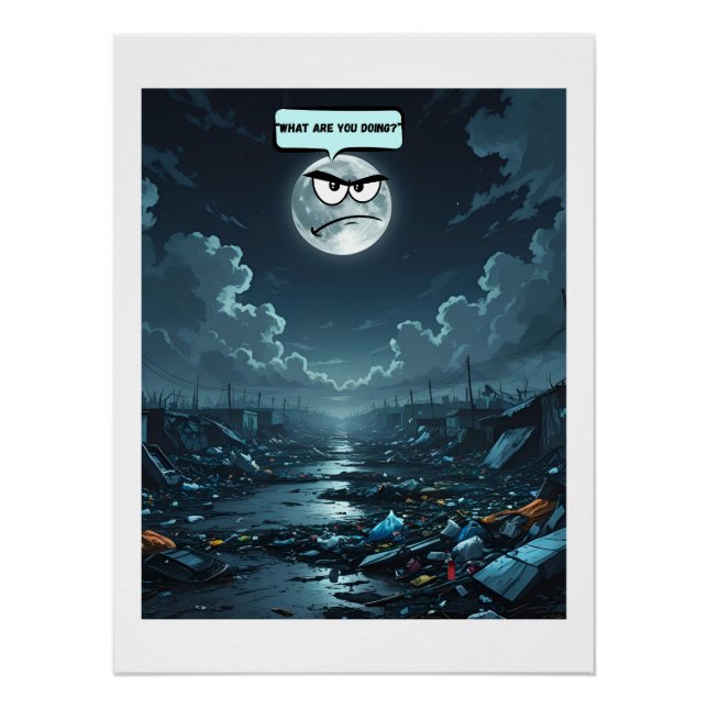 Póster ¿Qué Estás Haciendo? - Si La Luna Pudiera Hablar (Anverso)