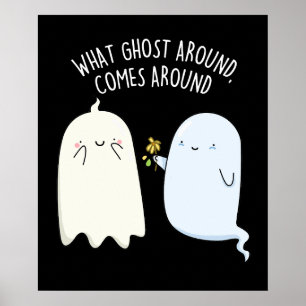 Póster ¿Qué Fantasma Alrededor Viene Halloween Chiste 