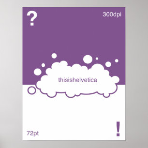 Póster ¿Qué fuente? 72 puntos Helvéticas