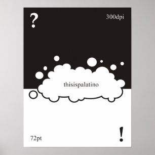 Póster ¿Qué fuente? 72 puntos Palatino
