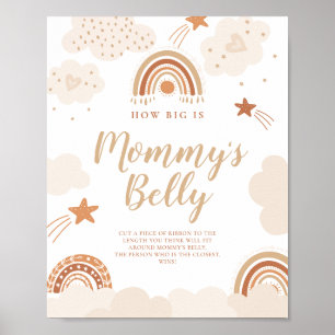 Póster Qué grande es el Rótulo arcoiris Belly de mamá