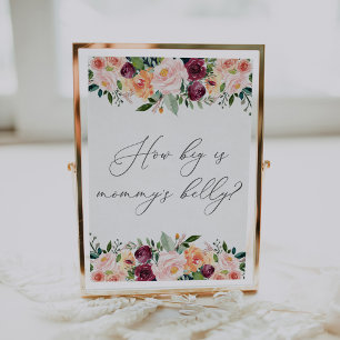 Póster Qué grande es el Rótulo de juego de Baby Shower de