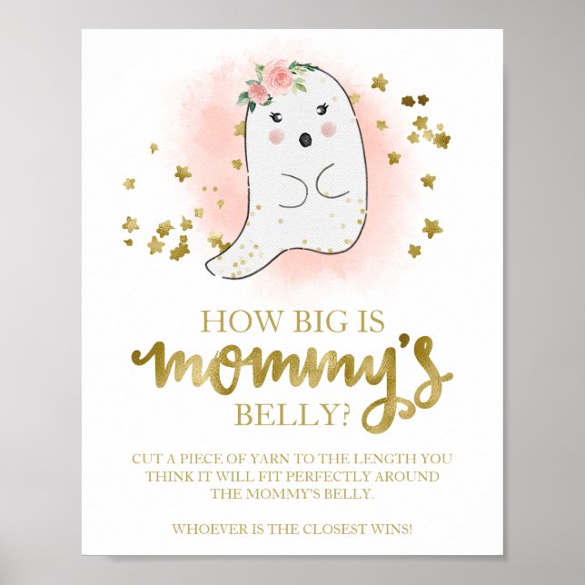 Póster Qué grande es el Rótulo de juego de Baby Shower de (Frente)