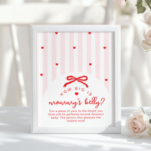 Póster Qué grande es la barriga de mamá Baby Shower del D