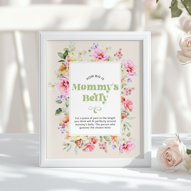 Póster Qué grande es la barriga de mamá Fiesta de bebé Wi (Subido por el creador)