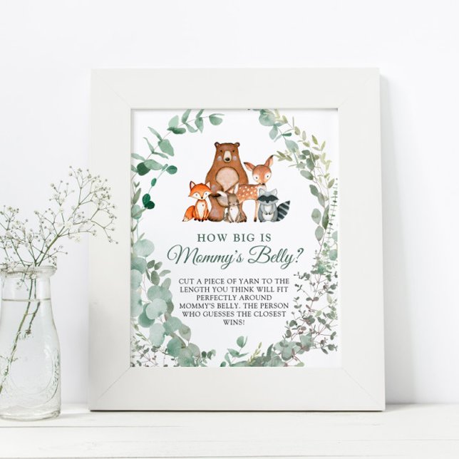 Póster Qué grande es la Belly Woodland Baby Shower de mam (Subido por el creador)