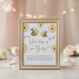 Póster Qué Grande es su Barriga Juego de Baby Shower de A