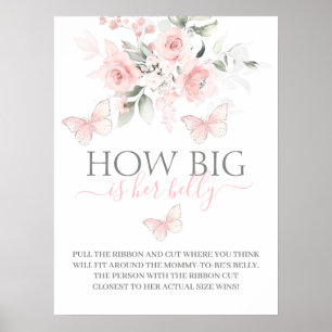 Póster Qué grande es su cartel de mariposa en el vientre