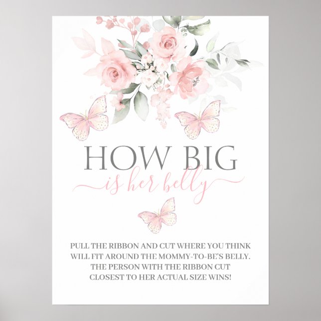 Póster Qué grande es su cartel de mariposa en el vientre (Frente)