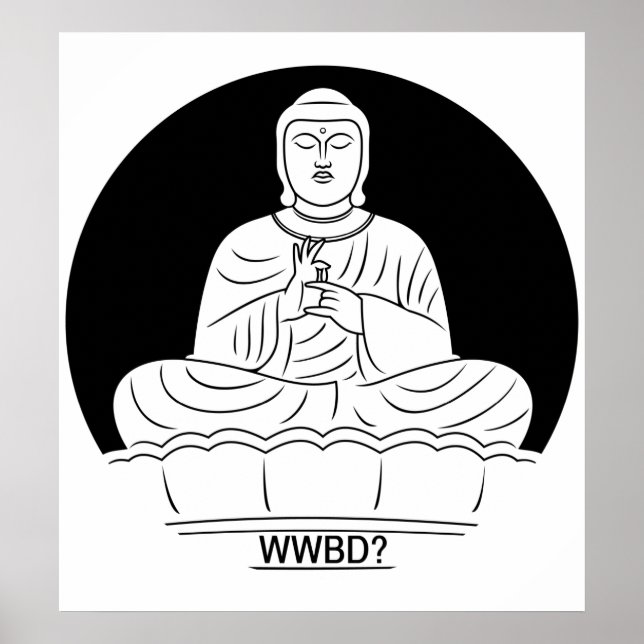 Póster ¿Qué haría Buda? (Frente)