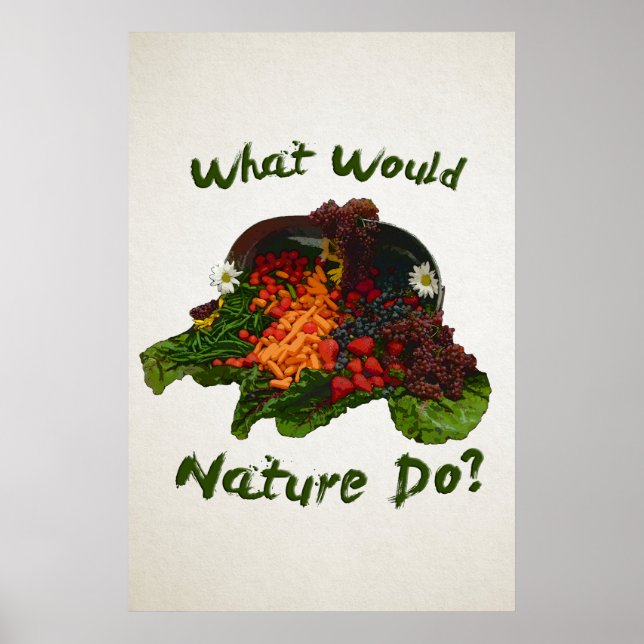 Póster ¿Qué haría la naturaleza? (Frente)