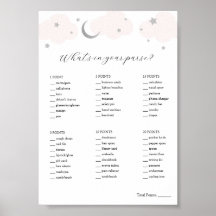 ¿Qué hay en el juego de Baby Shower de tu cartera?